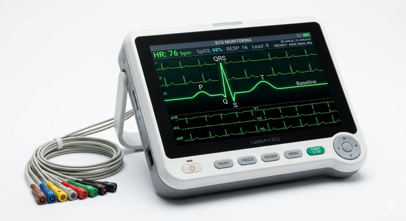 المحاضرة 12: أقطاب مراقبة القلب وتخطيط القلب الكهربائي (ECG)